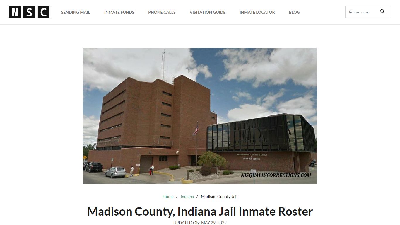 Madison County, Indiana Jail Inmate List